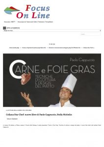 30-10-2016 Focus-onlin.it Collana Star Chef: nuovo libro di Paolo Cappuccio Stella Michelin